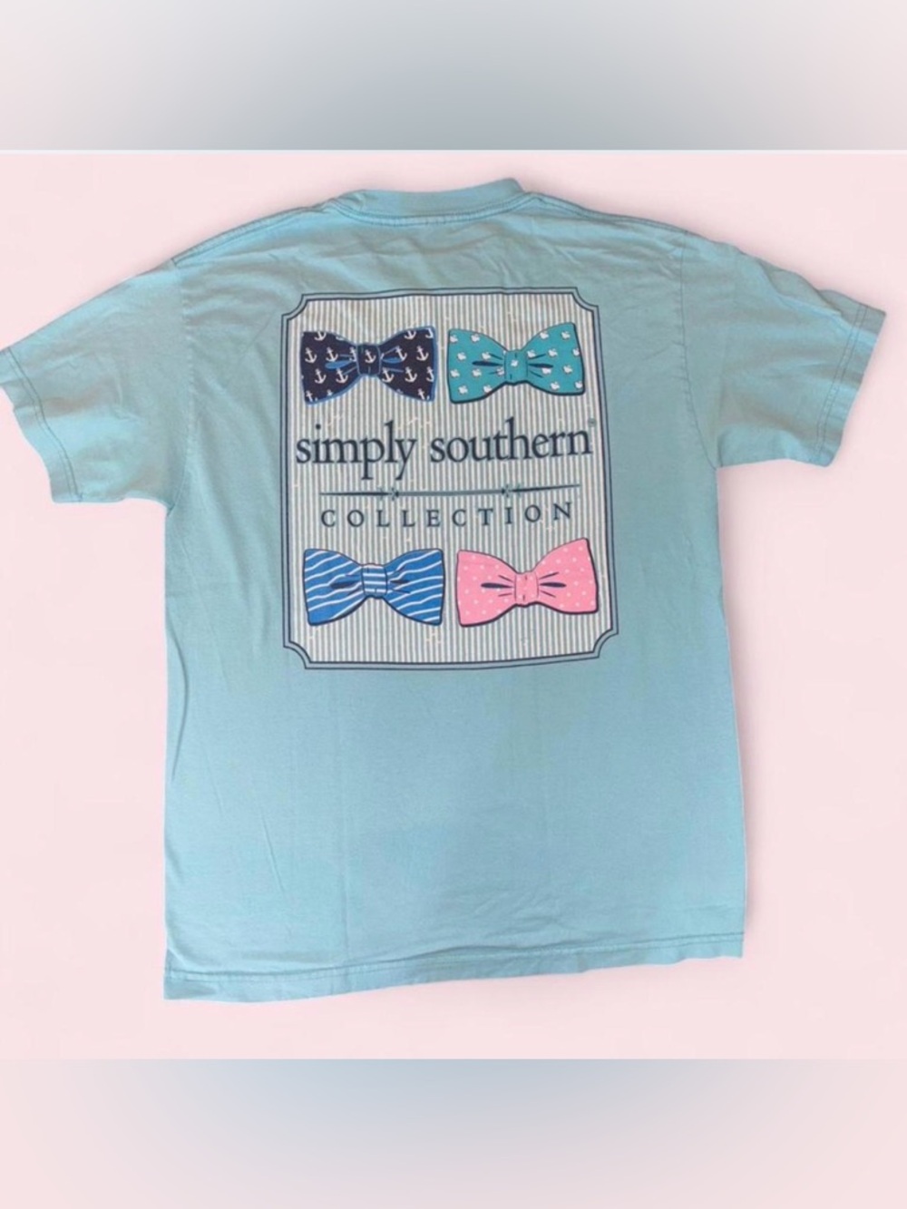 Simply Southern Aqua Bow Logo Tee